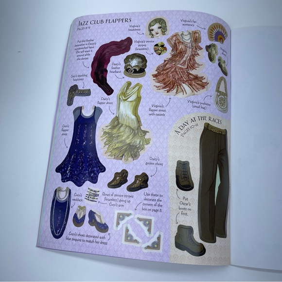 Vintage Paper Dolls Usborne Historical Sticker Paper Dolls 1920's Fashion New - Picture 11 of 16